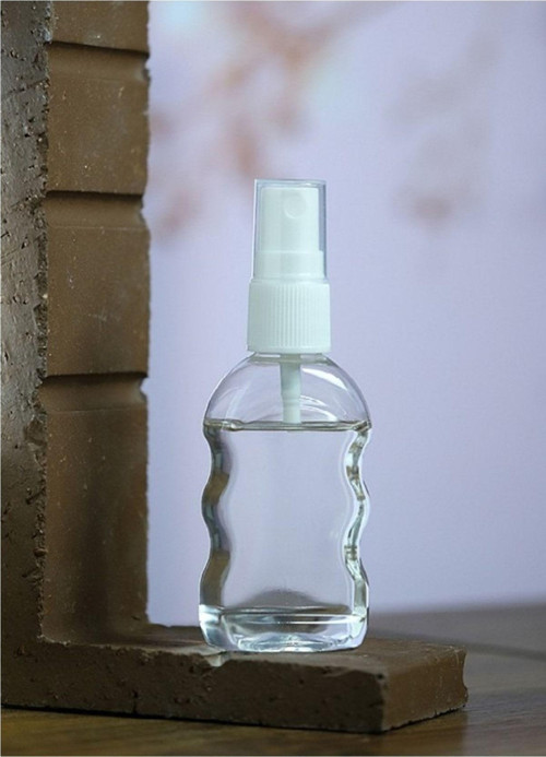 50 Adet 50 Ml Tırtıklı Sprey Başlıklı Kolonya Dezenfektan Şişesi