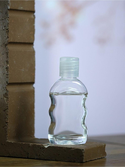 Tırtıklı Boş Flip Top Kapaklı Kolonya - Dezenfektan Şişesi 12 Adet 50 Ml