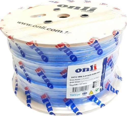 Onli 305Mt 23AWG UTP CAT6 Network Kablosu Mavi Yerli Üretim