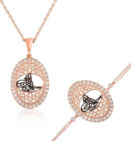 Gümüş Osmanlı Tuğrası Bayan Set SL2240