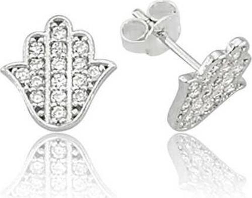 Gümüş Fatma Ana Eli Çivili Küpe SL2142