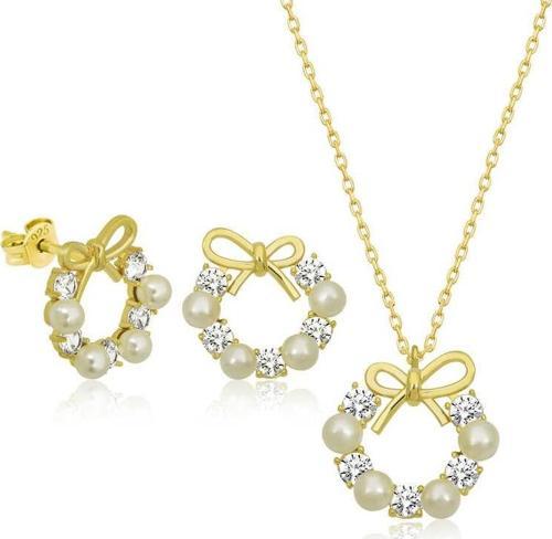 Gümüş İnci Kurdele Kadın Set SL4646