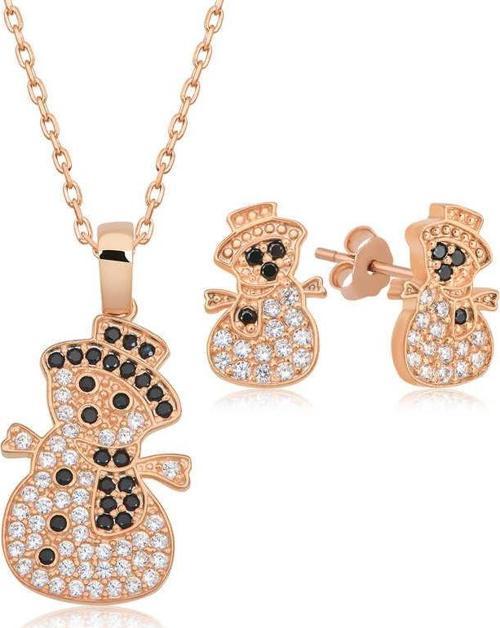 Gümüş Kardan Adam Kadın Set  SL5162