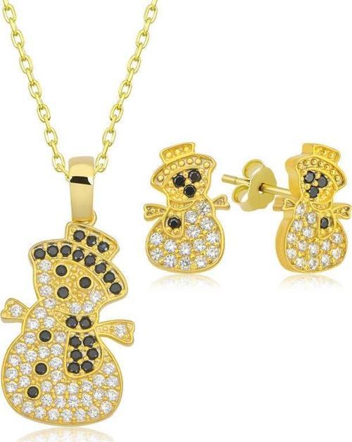 Gümüş Kardan Adam Kadın Set  SL5163