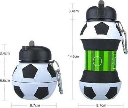 Büro Ev Ofis Hediyesi için 550ML Futbol Topu Stil Akordiyon Genişler Matara
