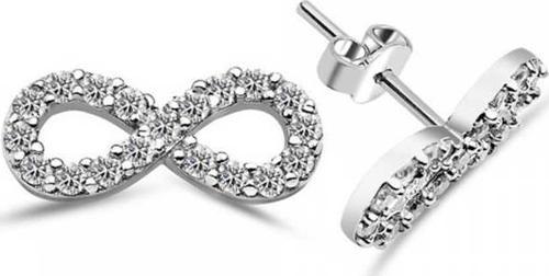 Gümüş Sonsuzluk Çivili Küpe  SL2831