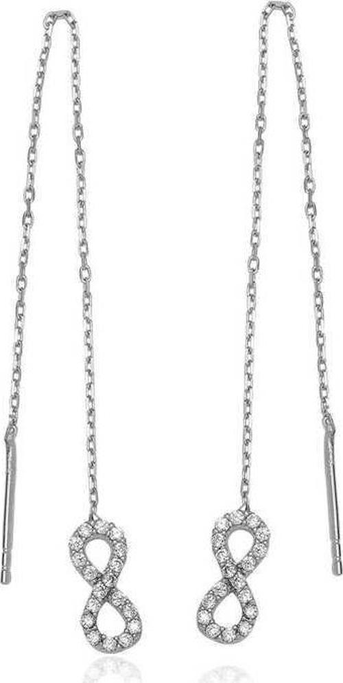 Gümüş Zincirli Sonsuzluk Küpe SL2152