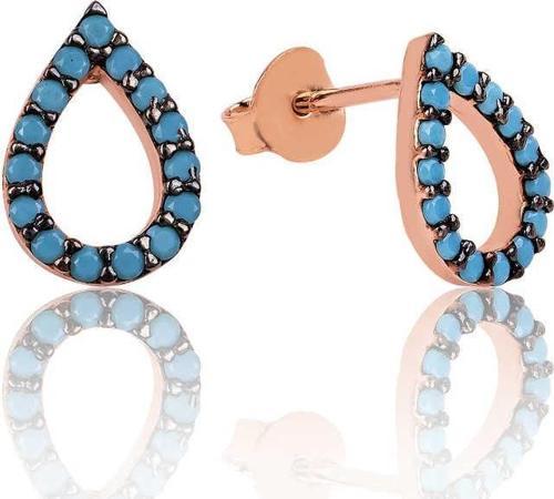 Gümüş Firuze Taşlı Aşk Damlası Küpe SL6449