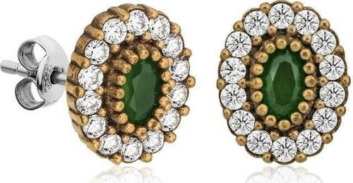 Gümüş Otantik Oval Çivili Bayan Küpe  SL4274