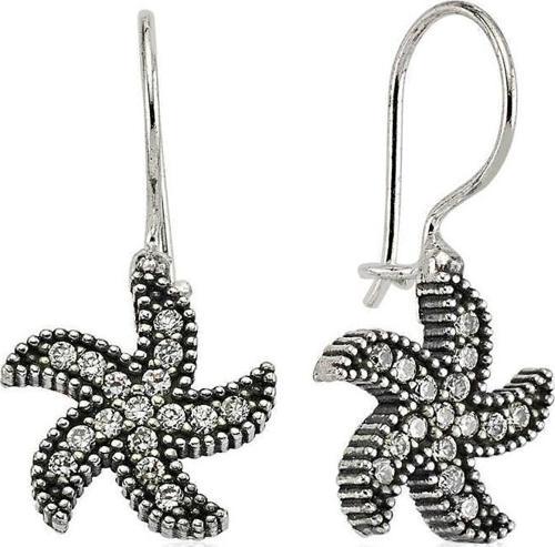 Gümüş Deniz Yıldızı Sallantılı Küpe SL2116