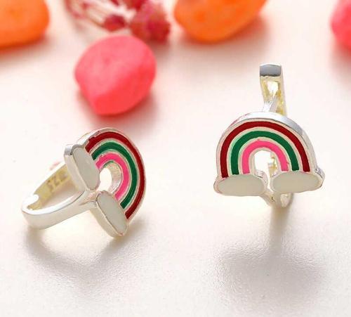 Gümüş Gökkuşağı Çocuk Küpe SL6112