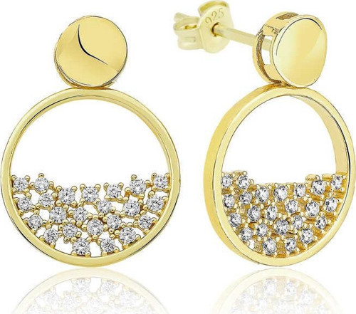 Gümüş Gold Çiğ Damlası Bayan Küpe SL4519