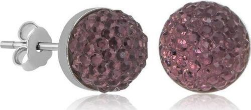 Gümüş Kristal Çivili Kadın Küpe  SL5020