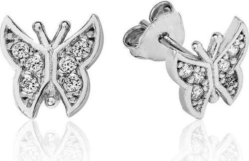 Gümüş Kelebek Çivili Küpe SL2176