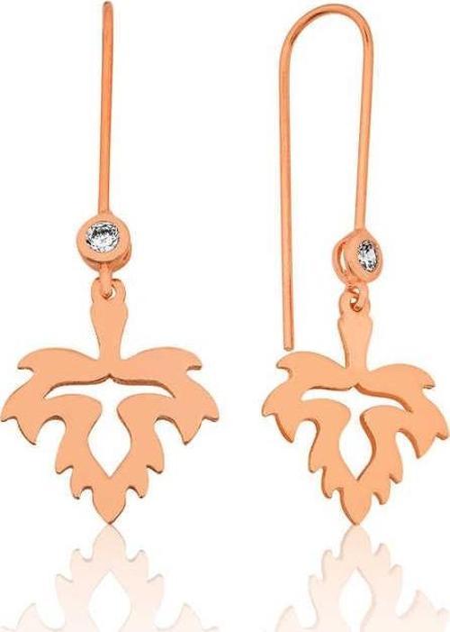 Gümüş Yaprak Sallantılı Küpe SL2206