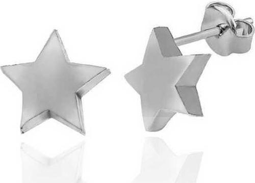 Gümüş Yıldız Çivili Kadın Küpe SL5487