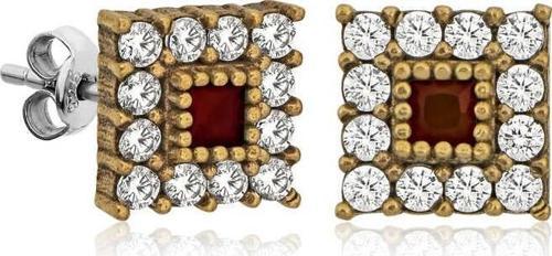 Gümüş Otantik Kare Çivili Bayan Küpe SL4273