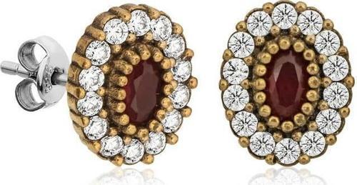 Gümüş Otantik Oval Çivili Bayan Küpe  SL4275