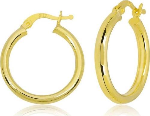 Gümüş Gold Halka Kadın Küpe SL4445