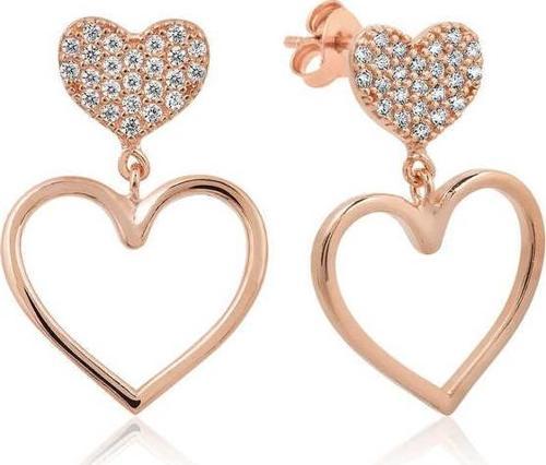 Gümüş Kalpli Bayan Küpe SL2938