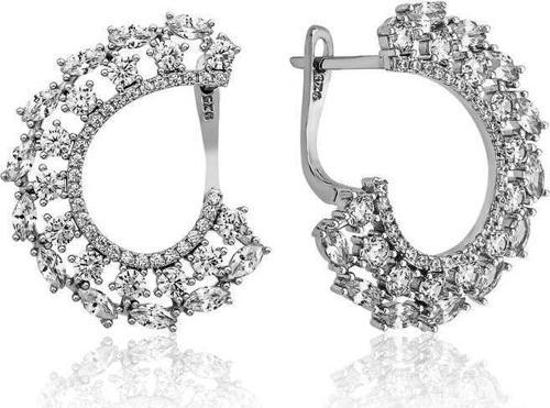 Gümüş Markiz Taşlı Bayan Küpe SL3985