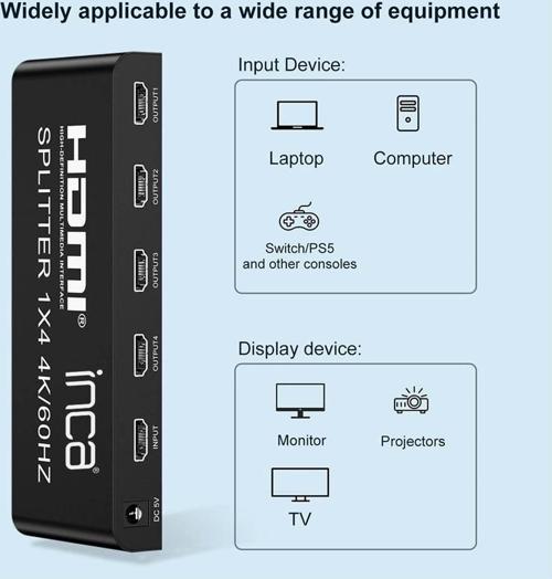 IHSK-460 Hdmı Splitter 1 İn 4Out 4K@60Hz Switch