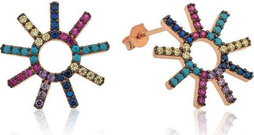 Gümüş Güneş Mix Bayan Küpe SL3578