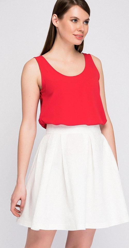 Pileli Jakarlı Etek | Etk12656 Ekru