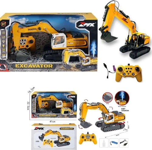 Uzaktan Kumandalı Şarjlı PALETLİ EXCAVATOR 1/18 Boy Full Fonksiyon Kepçe Hareketli Işıklı