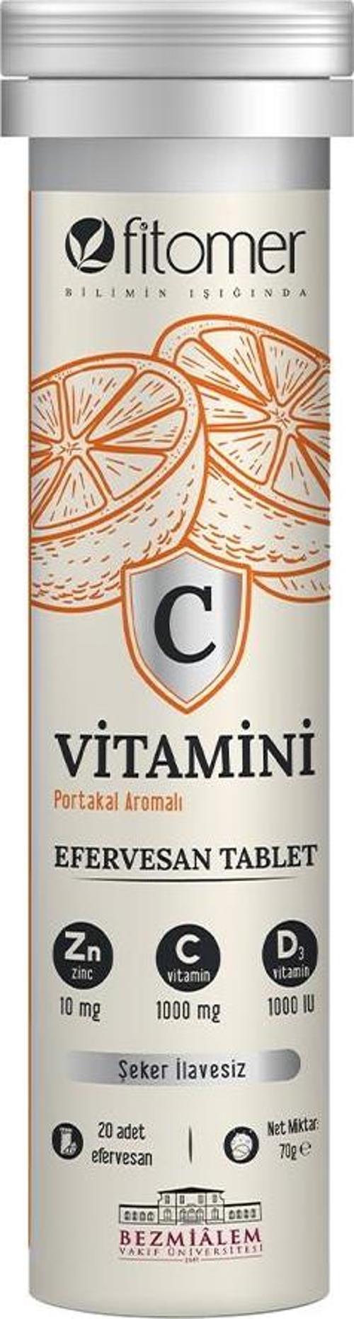 C Vitamin D ve Çinko Efervesan Tablet