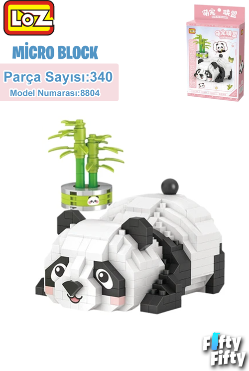 LOZ Micro Block Serisi Panda 340 Parça Oyuncak Yapım Seti FFLZ-8804