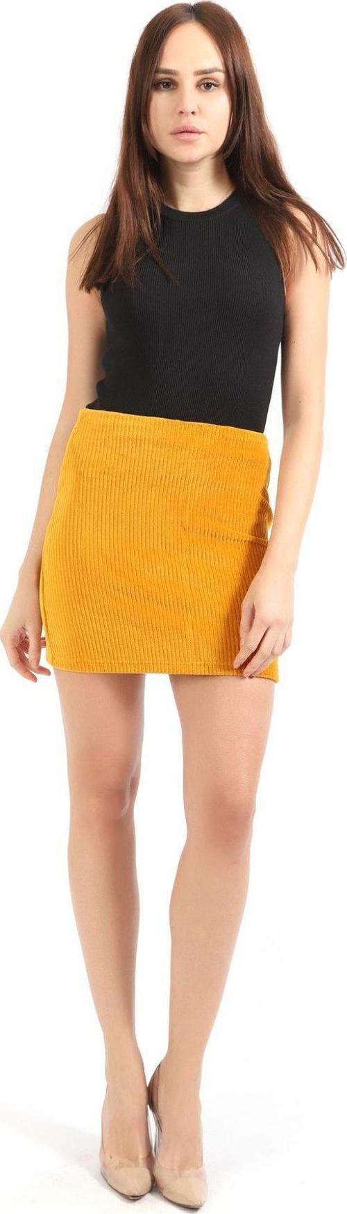 Fitilli Kadife Etek | Etk32451 Hardal