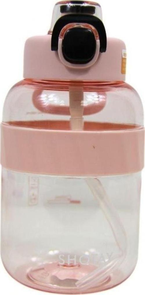 Pipetli Su Matarası Tritan Pembe 1000Ml