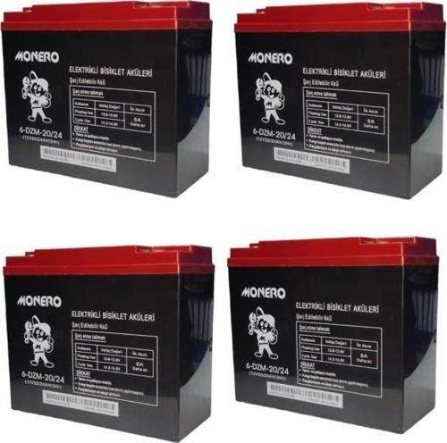 12V-20 AMPER DİK  E-BIKE AKÜ 4'LÜ PAKET 24 amper ebatlarında EBATLAR: 180 x 78 x 170mm