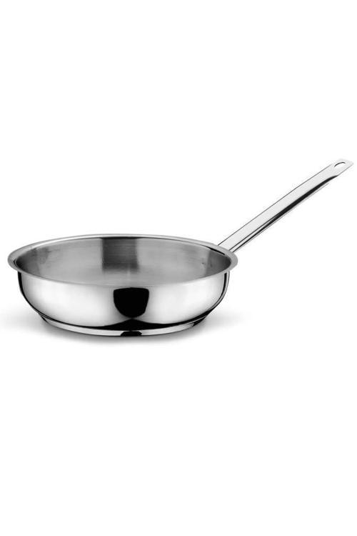 Endüstriyel Metal Saplı 28 cm 430 Çelik Tava