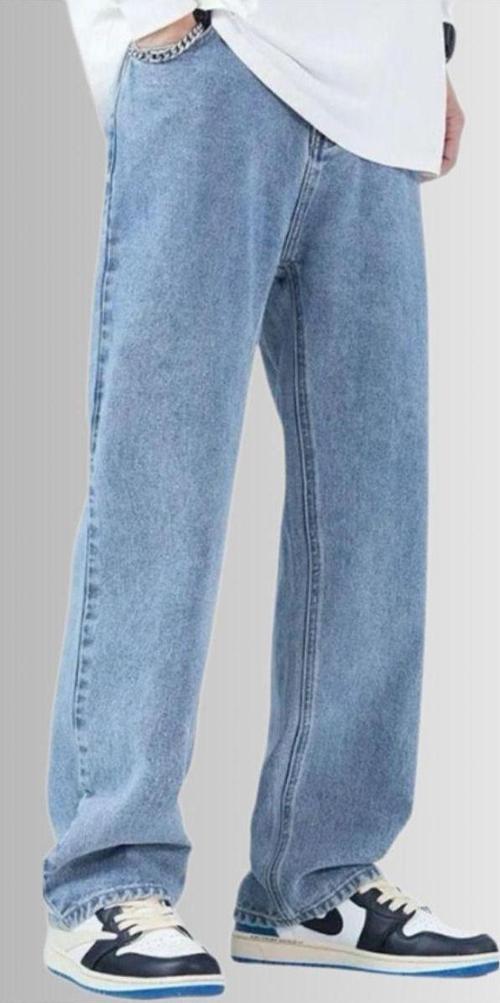 2025 Yazlık Büyük Beden Rahat Kalıp Vintage Pantolon Mbg Mavi 26