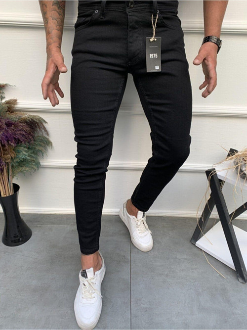 2024 Yeni Sezon Likralı Slim Fit Kot Pantolon Sk1 Siyah 36