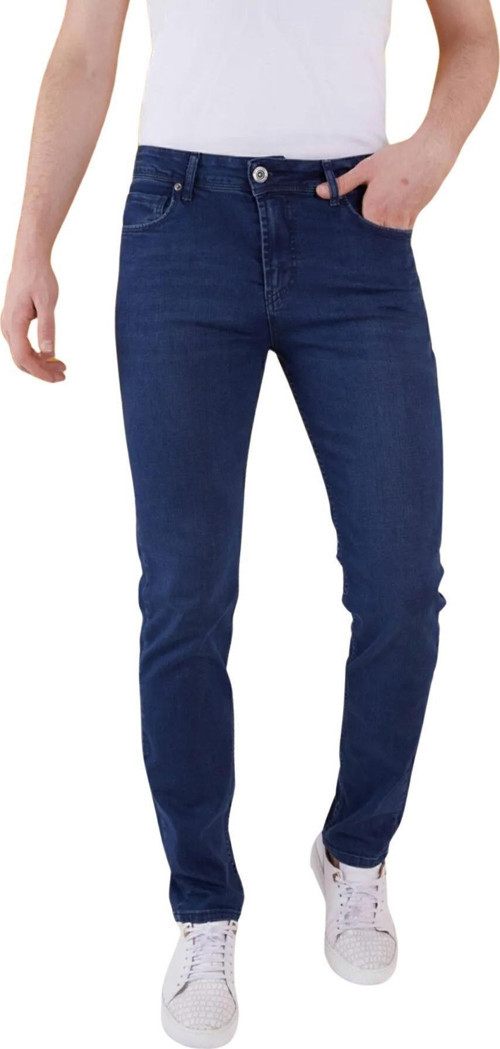 2024 Kore Tarz Likralı Skinny Jeans Lk1 Lacivert 32