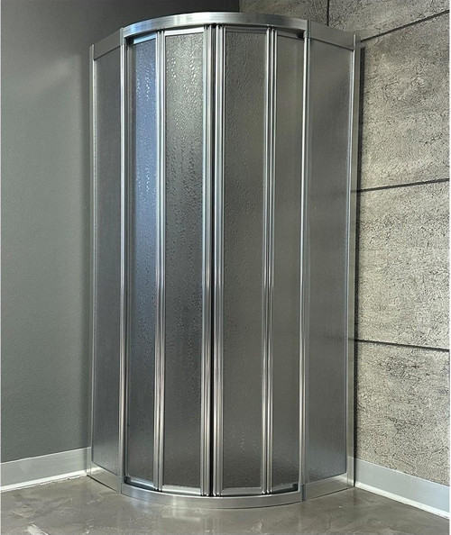 Duşakabin Krom Oval Mika Camlı 70x70 (Teknesiz)
