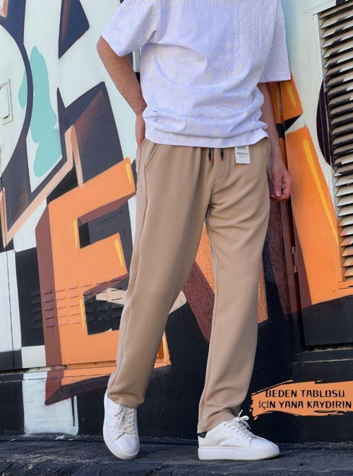 Casual Rahat Kalıp Esnek Kumaş Beli Lastikli Baggy Bantulun Srp Çok Renkli 31
