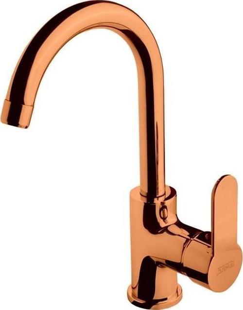 KRİSTAL MİX KUGU LAVABO BATARYASI (PARLAK BAKIR)