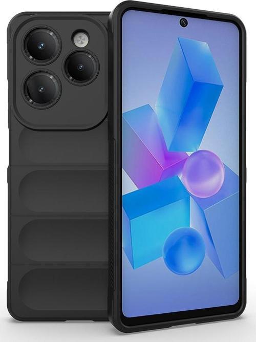 İnfinix Hot 40 Pro Kılıf Esnek TPU Oyuklu Arka Yüzey Tasarımlı Etnik Silikon Kapak