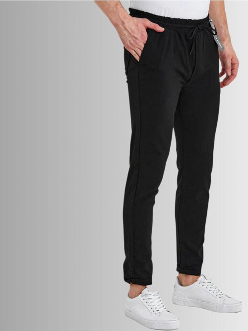 2025 Kore Tarz Beli Lastikli Düz Paça Jogger Pantolon Jd11 Siyah 32