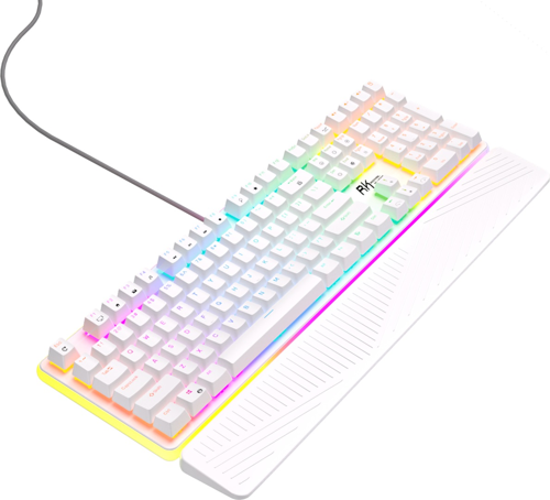 RK918 Red Switch Beyaz PBT RGB Kablolu US Gaming Mekanik Klavye