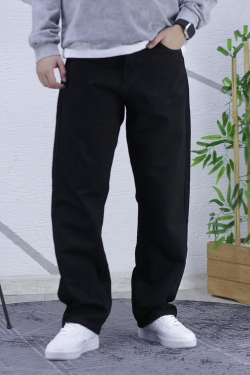 2025 Vintage Regular Rahat Kalıp Baggy Pantolon Sbg Siyah 34