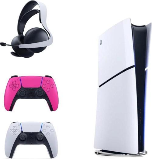 Playstation 5 Slim İthalatçı Garantili + 2.  Pembe Dualsense + Pulse 3D Kablosuz Kulaklık