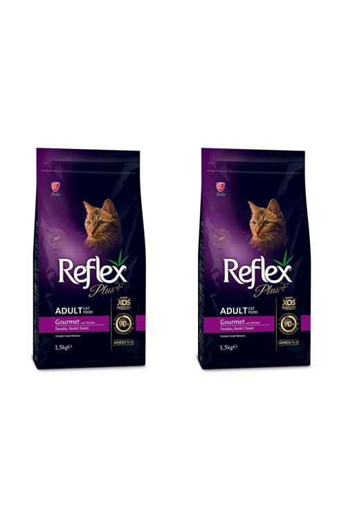 Plus Renkli Taneli Tavuklu Kedi Maması 1,5 Kg 2 Adet