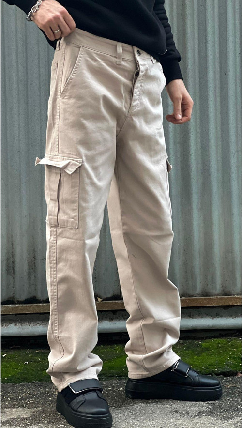 Vintage Baggy Kargo Pantolon Kkb Mavi 34