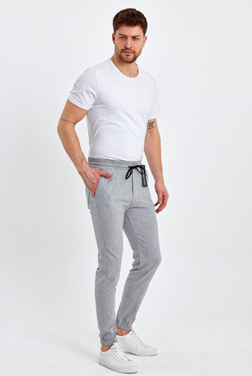 Erkek Jogger Pantolon Jl13 Açık Gri S