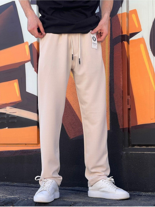 Vintage Beli Lastikli Yeni Sezon Erkek Baggy Pantolon Srp4 Kahverengi M